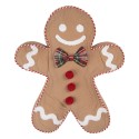 Clayre & Eef Sierkussen Gingerbread man 35x40x4 cm Bruin Polyester