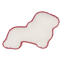 Clayre & Eef Sierkussen Hond 25x45x4 cm Bruin Polyester