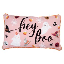 Clayre & Eef Decorative Cushion 50x30x4 cm Pink Polyester