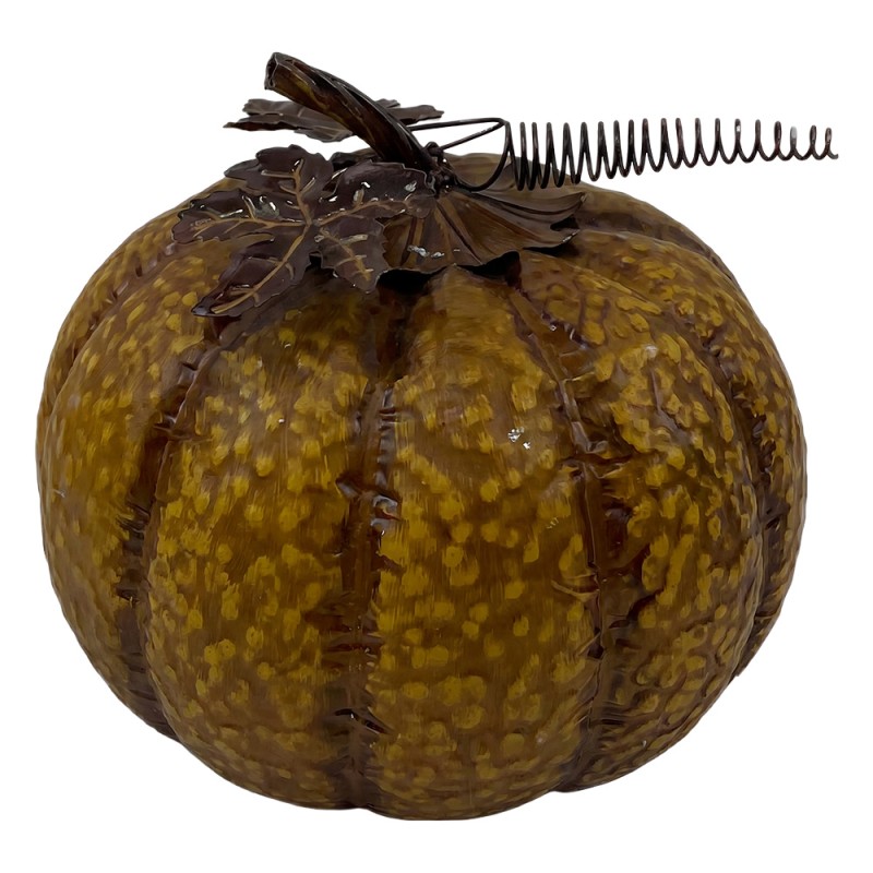 Clayre & Eef Decoration Pumpkin Yellow Metal