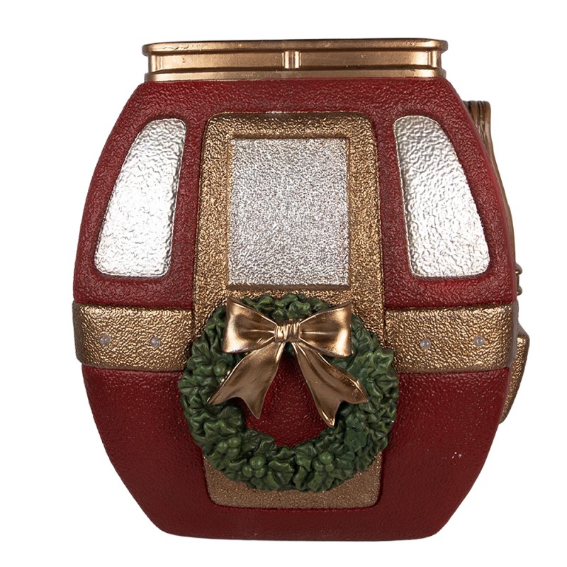 Clayre & Eef Christmas Decoration with LED Lighting 47x48x51 cm Red Metal