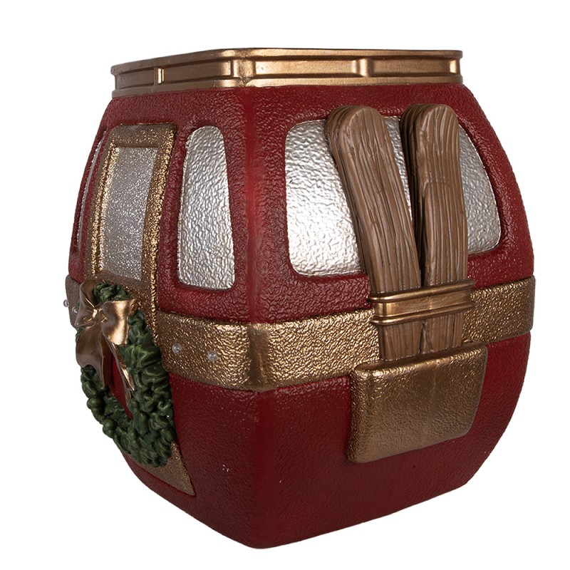 Clayre & Eef Christmas Decoration with LED Lighting 47x48x51 cm Red Metal
