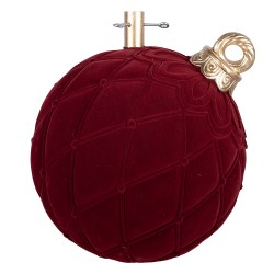 Clayre & Eef Christmas Tree Stand Christmas bauble 42x40x43 cm Red Ceramic material