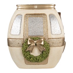 Clayre & Eef Christmas Decoration with LED Lighting 47x48x51 cm White Metal