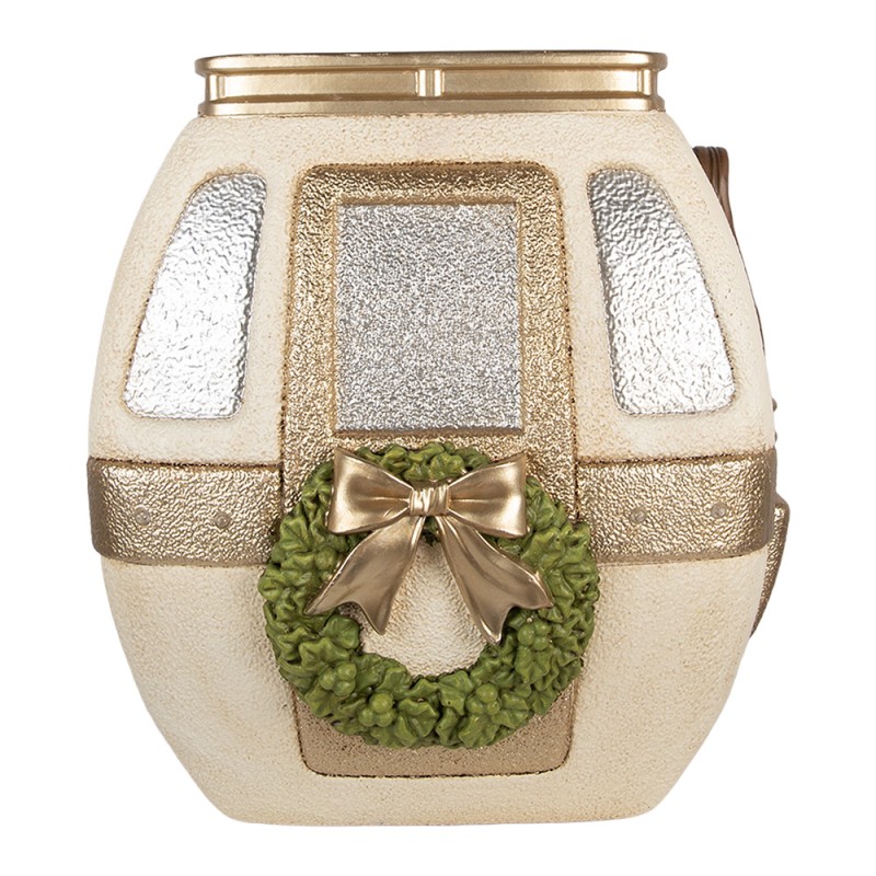 Clayre & Eef Christmas Decoration with LED Lighting 47x48x51 cm White Metal