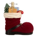 Clayre & Eef Christmas Tree Stand Boots 39x21x45 cm Red Ceramic material