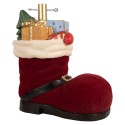 Clayre & Eef Christmas Tree Stand Boots 39x21x45 cm Red Ceramic material