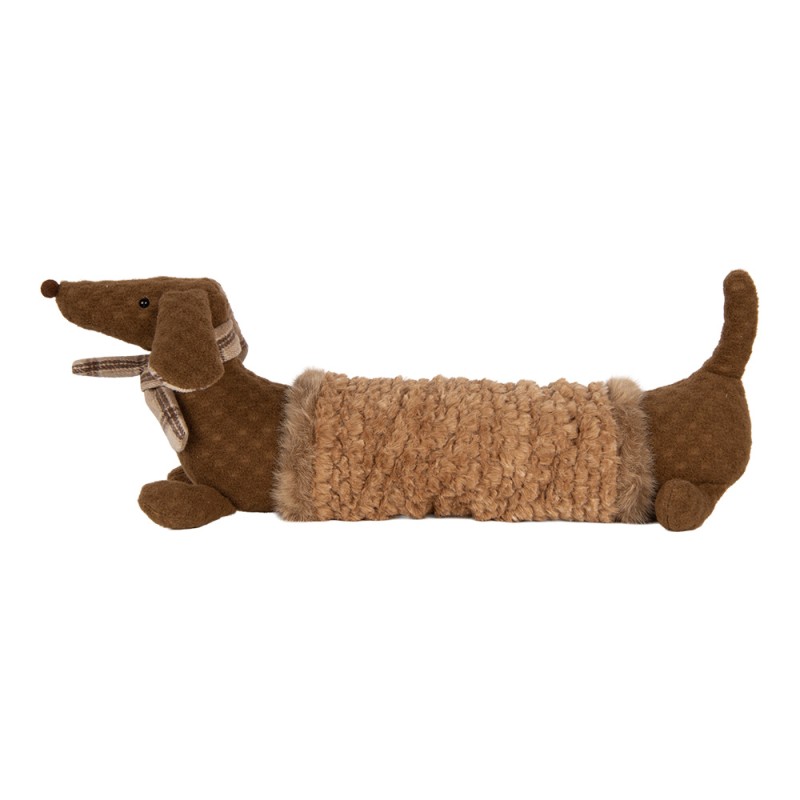 Clayre & Eef Peluche Cane Bassotto 58x20x21 cm Marrone Sintetico