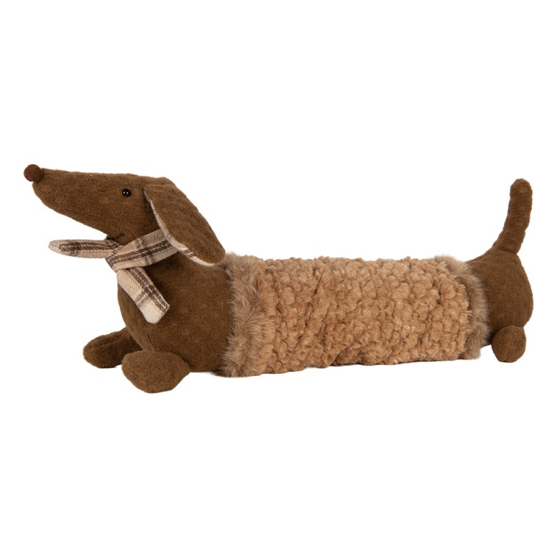 Clayre & Eef Peluche Cane Bassotto 58x20x21 cm Marrone Sintetico