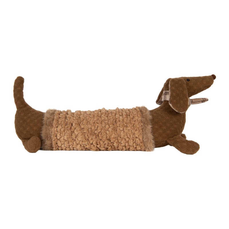 Clayre & Eef Peluche Cane Bassotto 58x20x21 cm Marrone Sintetico