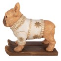 Clayre & Eef Statuetta decorativa Cane 39x20x35 cm Marrone Materiale ceramico