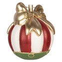 Clayre & Eef Pied de sapin de Noël Boule de Noël 40x40x48 cm Rouge Matériau céramique