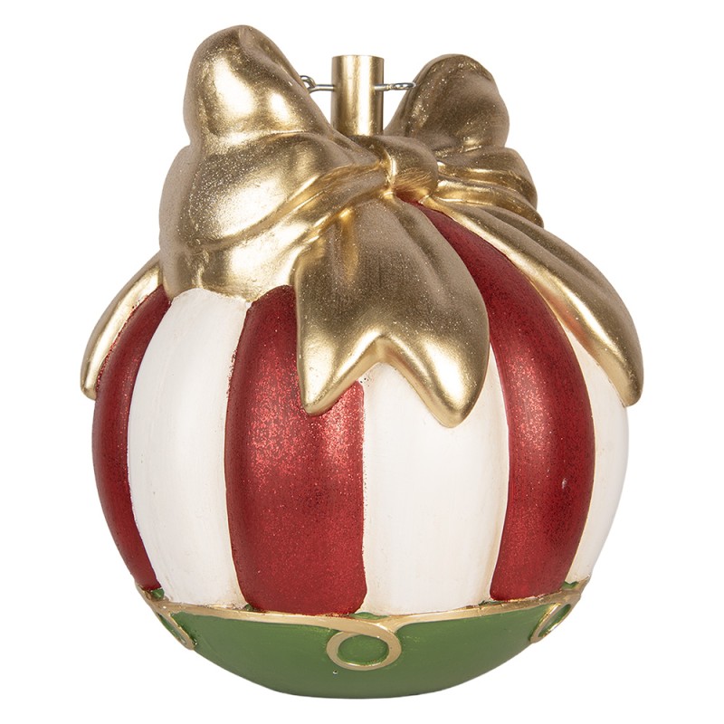 Clayre & Eef Pied de sapin de Noël Boule de Noël 40x40x48 cm Rouge Matériau céramique