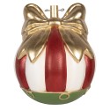 Clayre & Eef Pied de sapin de Noël Boule de Noël 40x40x48 cm Rouge Matériau céramique