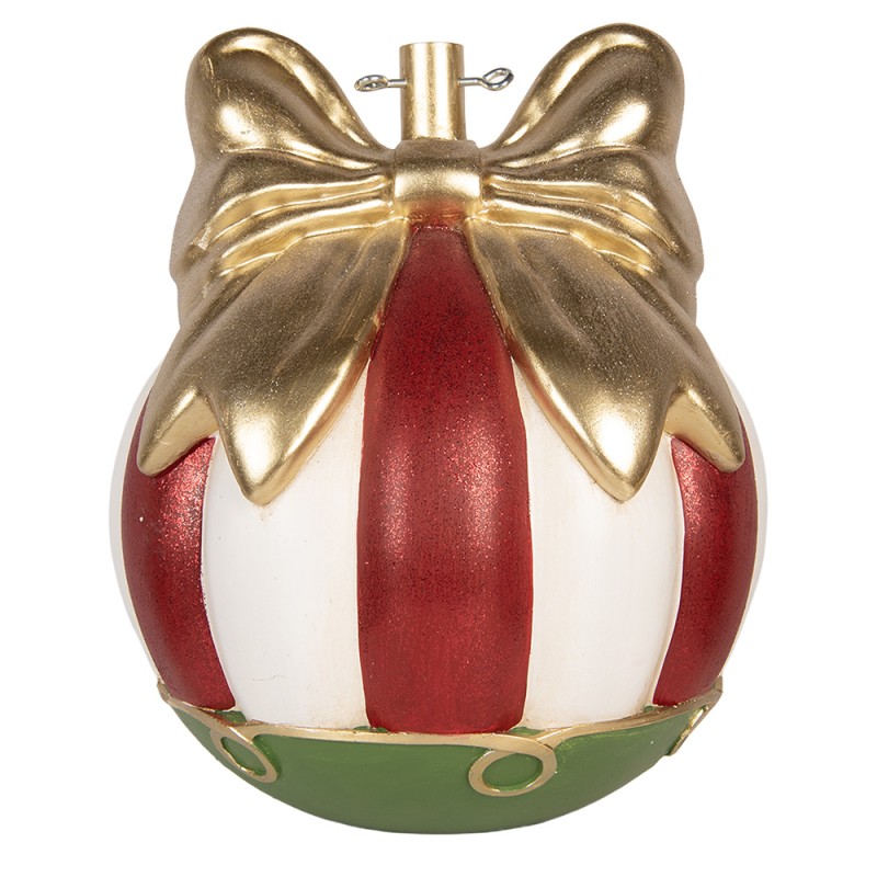 Clayre & Eef Pied de sapin de Noël Boule de Noël 40x40x48 cm Rouge Matériau céramique