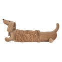 Clayre & Eef Umarmung Hund Dackel 58x20x21 cm Braun Synthetisch