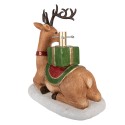 Clayre & Eef Christmas Tree Stand Deer 48x26x52 cm Brown Ceramic