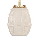 Clayre & Eef Kersthanger 5x4x6 cm Wit Porselein