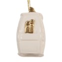 Clayre & Eef Kersthanger 5x4x6 cm Wit Porselein