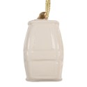 Clayre & Eef Kersthanger 5x4x6 cm Wit Porselein