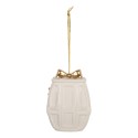 Clayre & Eef Pendentif de Noël 5x4x11 cm Blanc Porcelaine