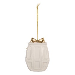 Clayre & Eef Christmas Ornament 5x4x11 cm White Porcelain