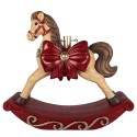 Clayre & Eef Pied de sapin de Noël Cheval à bascule 66x20x60 cm Marron Céramique