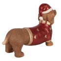 Clayre & Eef Statuetta decorativa Cane 42x12x27 cm Marrone Materiale ceramico Bassotto