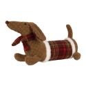 Clayre & Eef Peluche Chien Teckel 42x20x21 cm Marron Synthétique