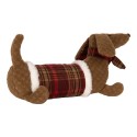Clayre & Eef Peluche Chien Teckel 42x20x21 cm Marron Synthétique