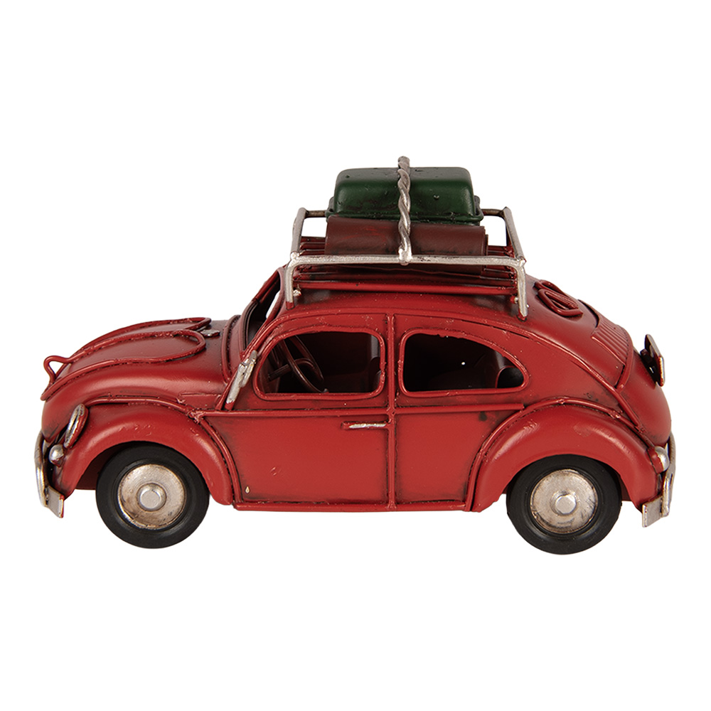 Clayre & Eef Decoratie Auto Rood Metaal afbeelding