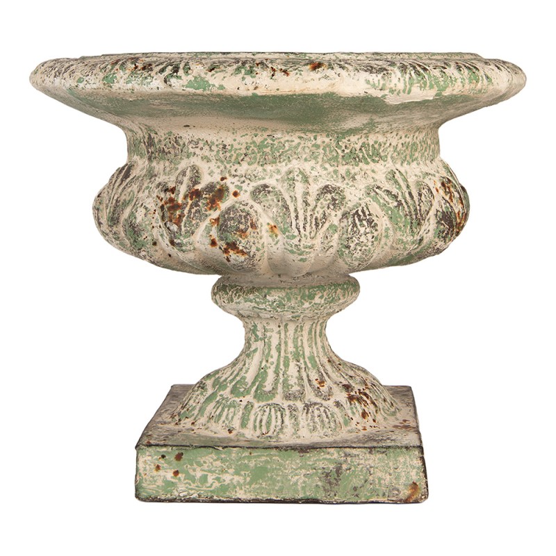 Clayre & Eef Fioriera Verde Ceramica Foglie