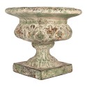 Clayre & Eef Fioriera Verde Ceramica Foglie