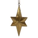 Clayre & Eef Weihnachtsanhänger Stern Goldfarbig Metall