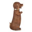 Clayre & Eef Statuetta decorativa Cane 23x19x47 cm Marrone Materiale ceramico