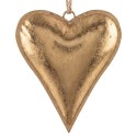 Clayre & Eef Dekoration Herz Goldfarbig Metall