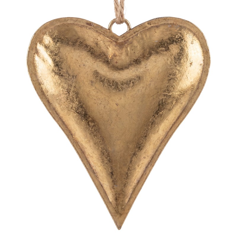 Clayre & Eef Dekoration Herz Goldfarbig Metall
