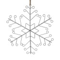 Clayre & Eef Weihnachtsanhänger Schneeflocke Weiß Metall