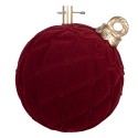 Clayre & Eef Pied de sapin de Noël Boule de Noël 42x40x43 cm Rouge Matériau céramique
