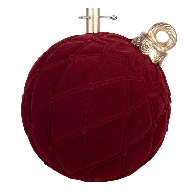 Clayre & Eef Pied de sapin de Noël Boule de Noël 42x40x43 cm Rouge Matériau céramique