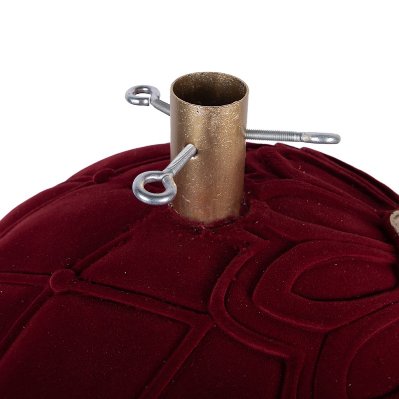 Clayre & Eef Pied de sapin de Noël Boule de Noël 42x40x43 cm Rouge Matériau céramique