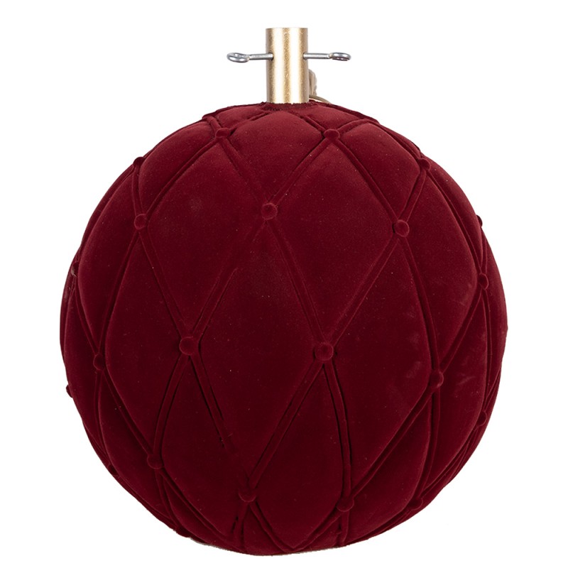 Clayre & Eef Pied de sapin de Noël Boule de Noël 42x40x43 cm Rouge Matériau céramique