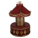 Clayre & Eef Pied de sapin de Noël Carrousel Ø 52x73 cm Rouge Céramique