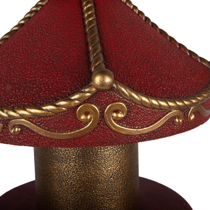 Clayre & Eef Pied de sapin de Noël Carrousel Ø 52x73 cm Rouge Céramique