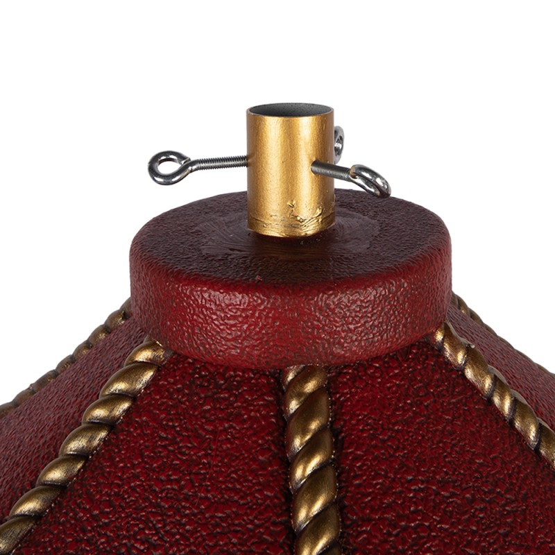 Clayre & Eef Pied de sapin de Noël Carrousel Ø 52x73 cm Rouge Céramique