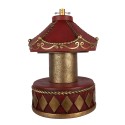 Clayre & Eef Pied de sapin de Noël Carrousel Ø 52x73 cm Rouge Céramique