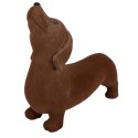 Clayre & Eef Dekorationsfigur Hund 40x14x33 cm Braun Keramikmaterial Dackel
