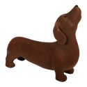 Clayre & Eef Dekorationsfigur Hund 40x14x33 cm Braun Keramikmaterial Dackel