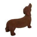 Clayre & Eef Dekorationsfigur Hund 40x14x33 cm Braun Keramikmaterial Dackel