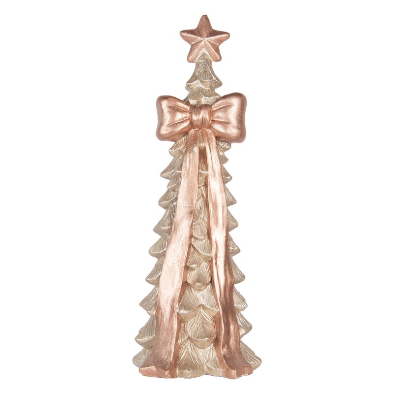 Clayre & Eef Weihnachtsdekorationsfigur Weihnachtsbaum 28x27x75 cm Weiß Keramik
